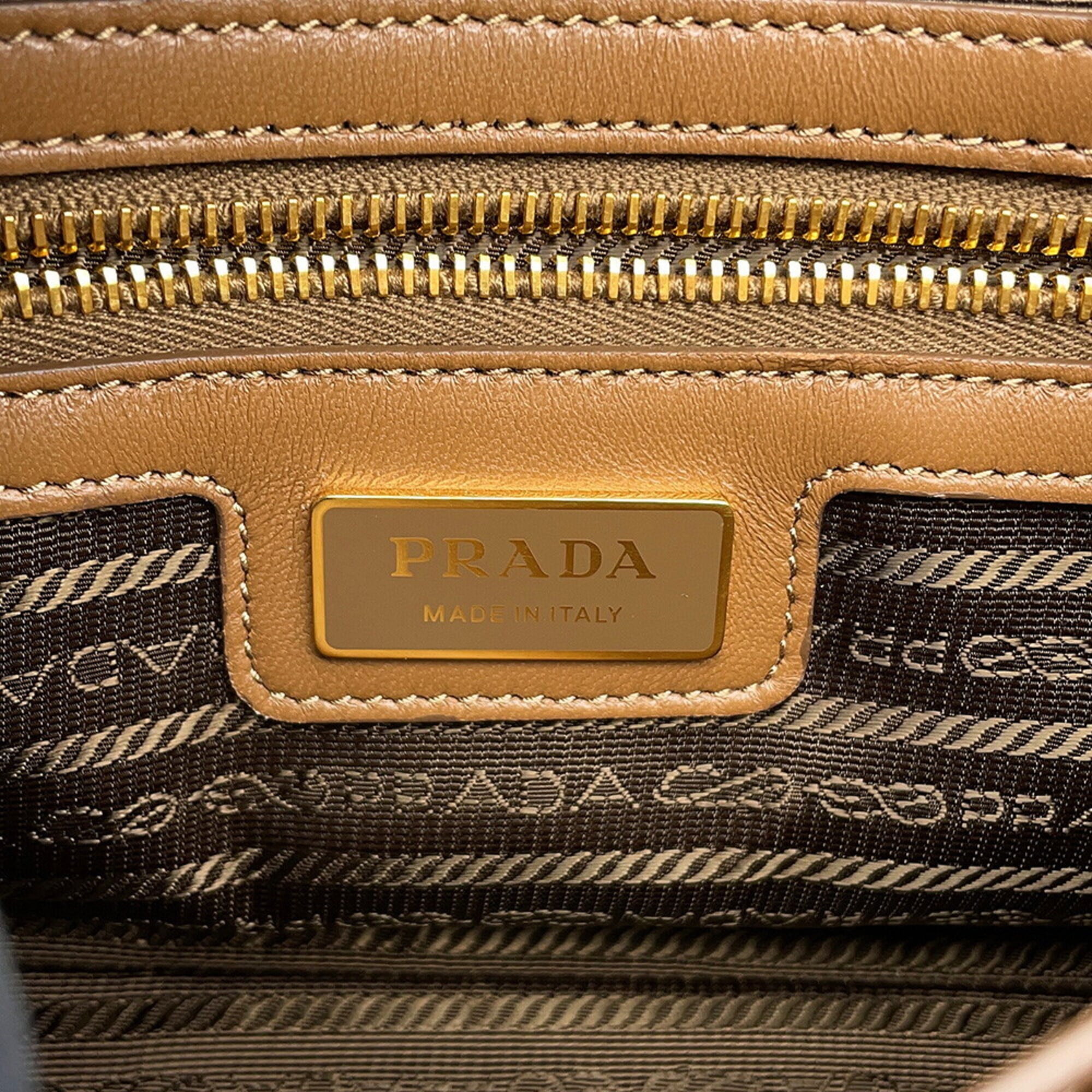 Prada Triangle Handbag, Nylon Leather, PRADA 2-way Shoulder Bag — Like New