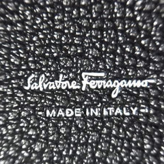 Salvatore Ferragamo Amy handbag in black felt and leather with studs for women — Like New