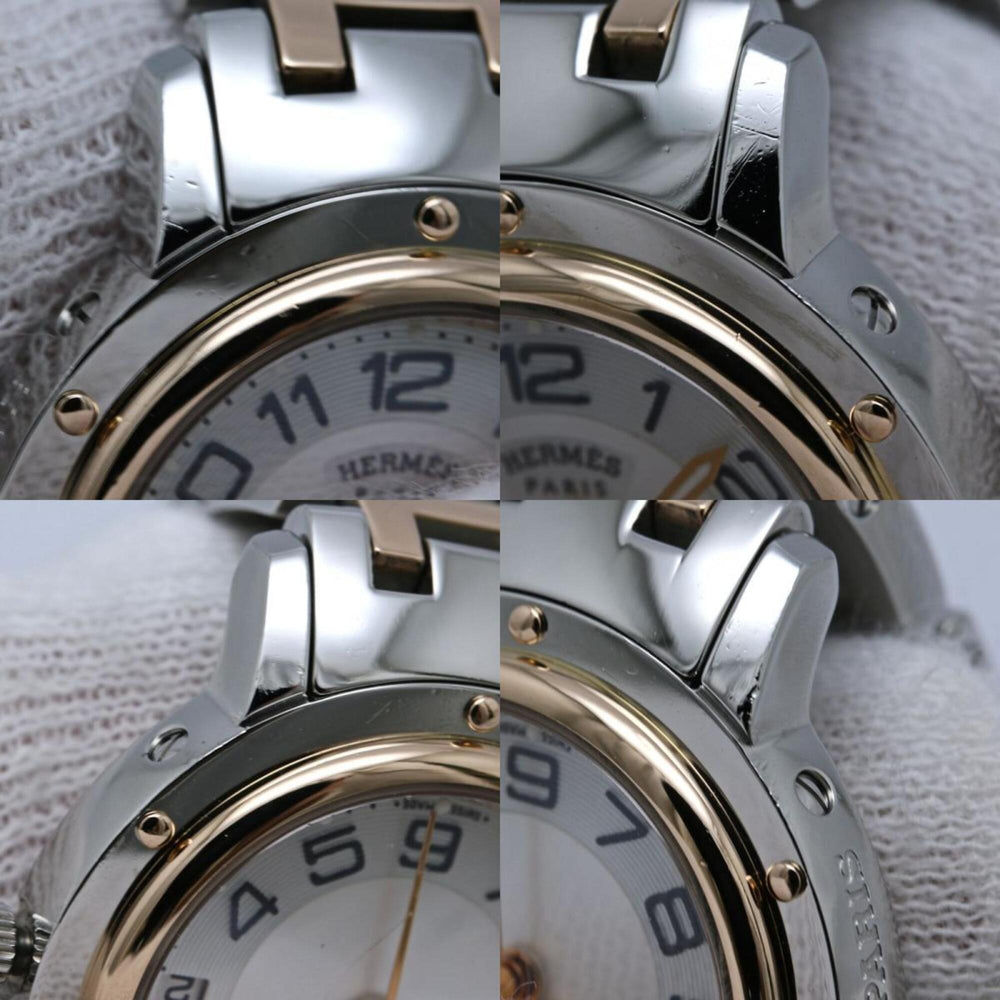 HERMES Clipper Classic Nacre CP1.221.212 4970 Women's Watch SSxPGP (Plated) 40520 — Good