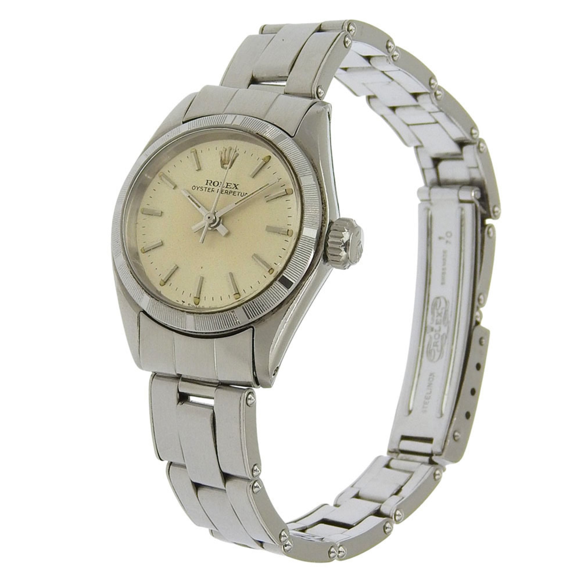 Rolex Oyster Perpetual Watch, caliber 1161 6618, stainless steel, 1965, automatic, analog display, silver dial, women's — Good