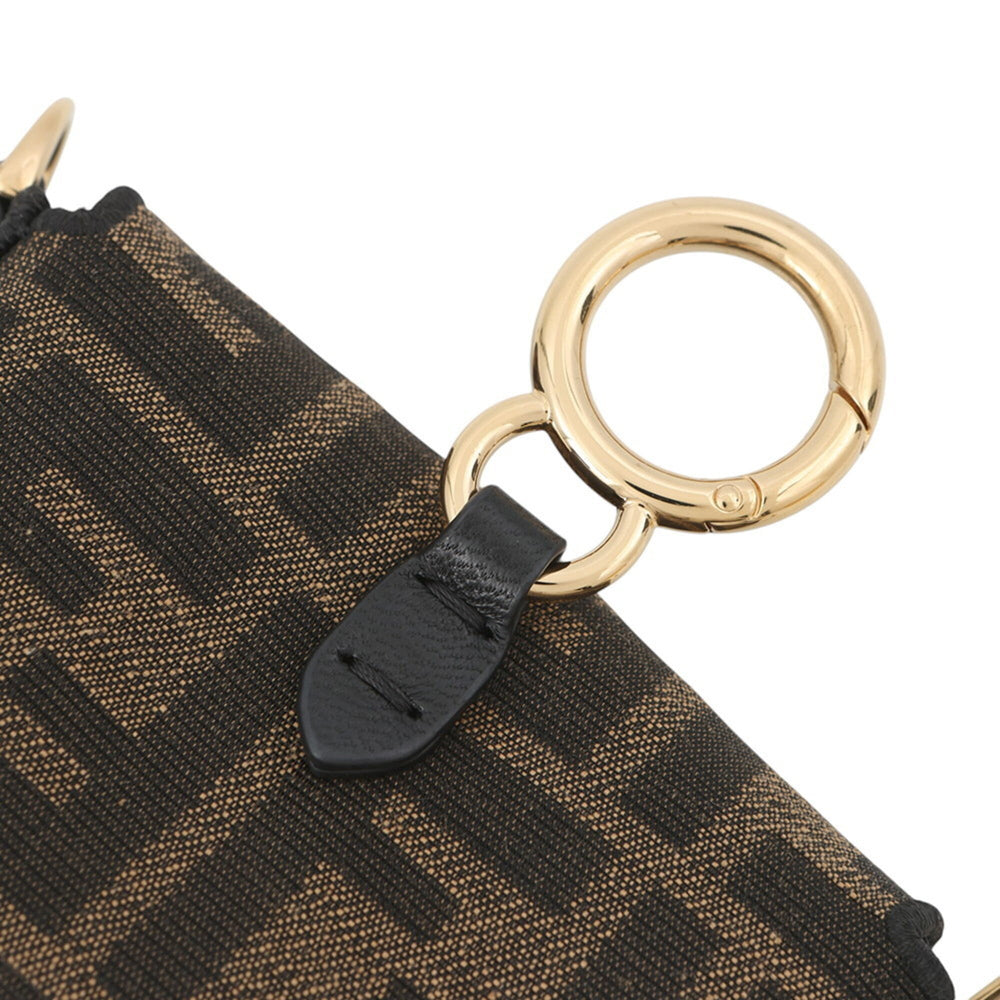 Fendi accessories, bag charm, nano baguette canvas 7AS045, FENDI 2-way shoulder bag, chain pouch, handbag, pouch — Like New