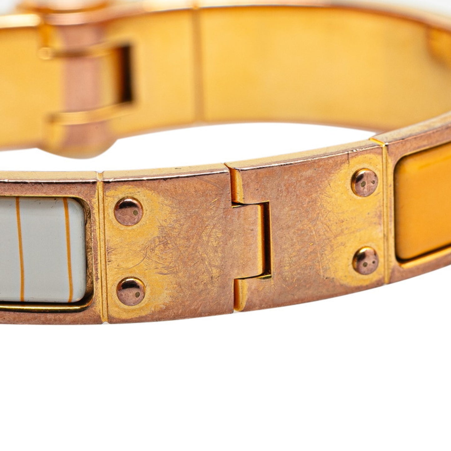 Hermès Charnière Bangle Gold Orange Plated Women's HERMES