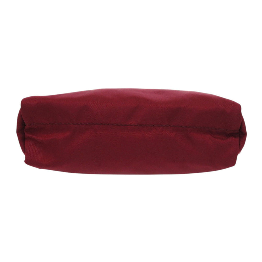 Prada 1N0021 Triangle Logo Nylon Red Cosmetic Pouch Handbag 0513PRADA — Like New