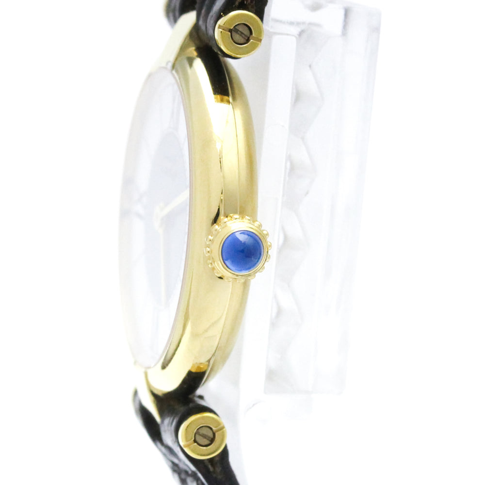 CARTIER Must Vendome Vermeil Gold Plated Quartz Ladies Watch 590004 — Good
