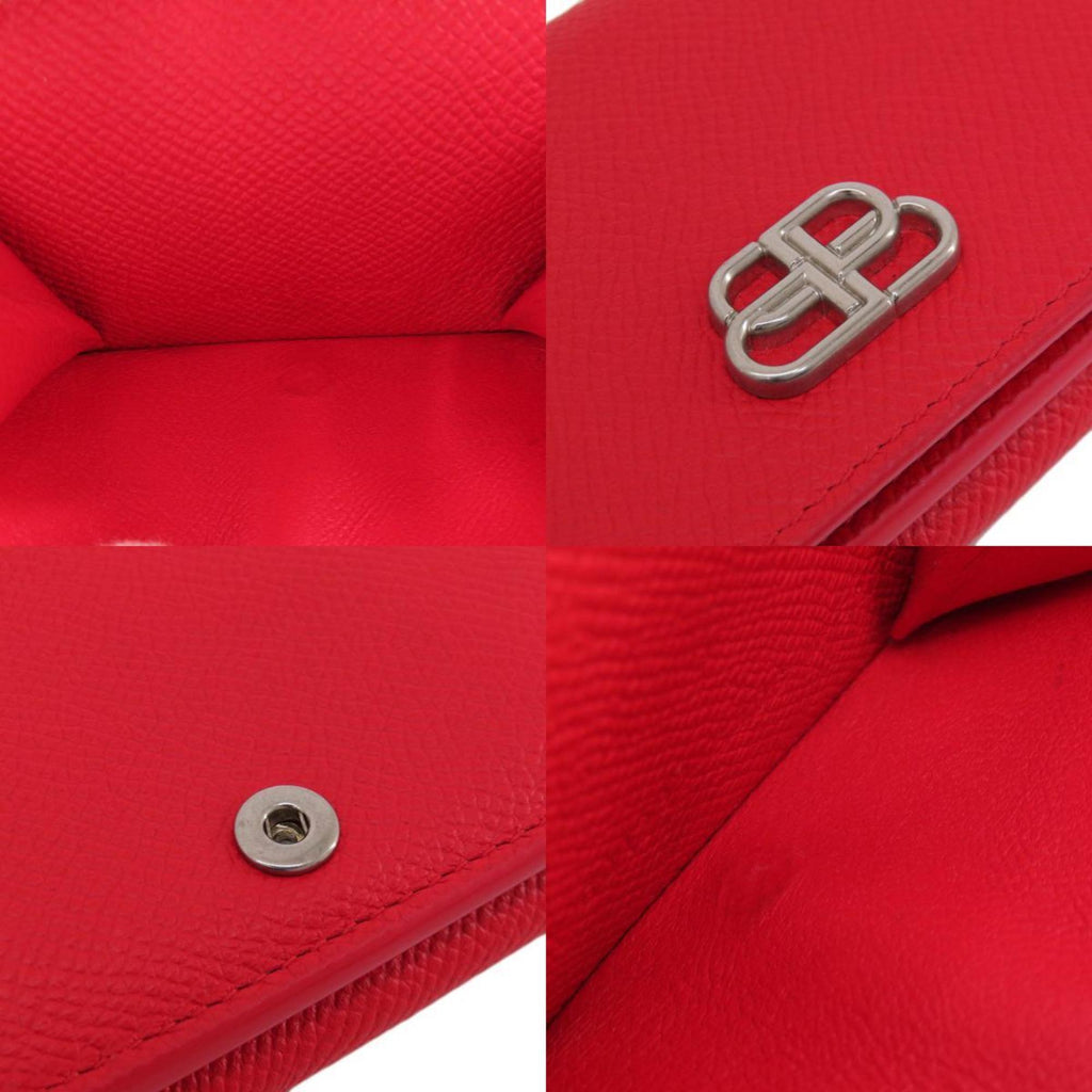 Balenciaga 601387 BB Compact Bi-fold Wallet Leather Women's BALENCIAGA