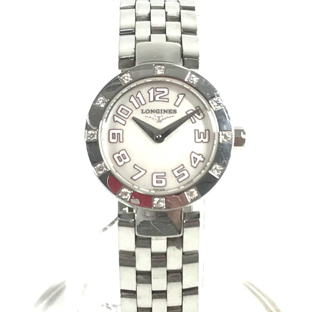 LONGINES DolceVita L5.174.0 Diamond Bezel with 12 Diamonds, Women's Watch, Stainless Steel, Silver — Very Good