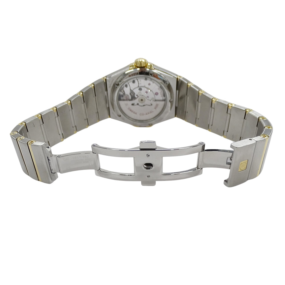 Omega Constellation 123.20.38.21.52.002 Men's Watch, Brand Name, 11P Diamonds, Co-Axial Movement, Date, Automatic Winding, Stainless Steel (SS) and Gold (YG) Combination — Good
