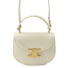 Celine Mini Buzas Patent Leather Handbag 10L063ETZ CELINE 2-way Shoulder Bag White Fendi Women's FENDI — Like New