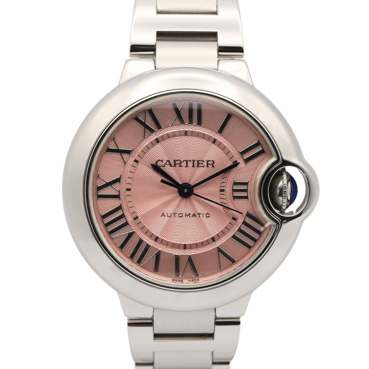 Cartier Ballon Bleu 33mm Watch, Stainless Steel, Ladies, Pink Tone, W6920100 — Very Good