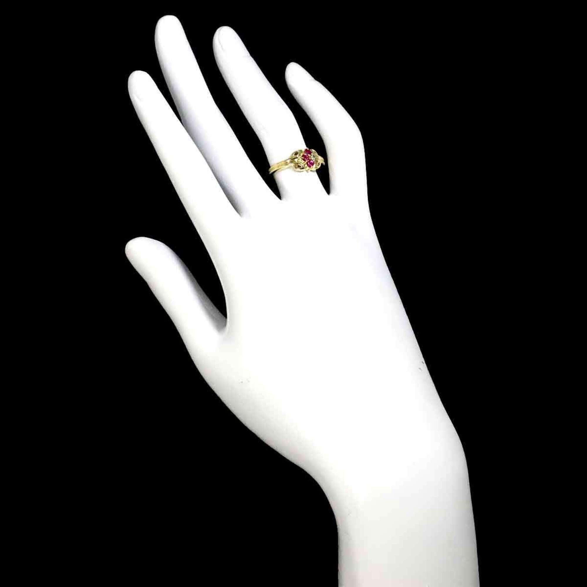 Christian Dior 1 Ring Sapphire Diamond 18K YG Yellow Gold 750 — Like New