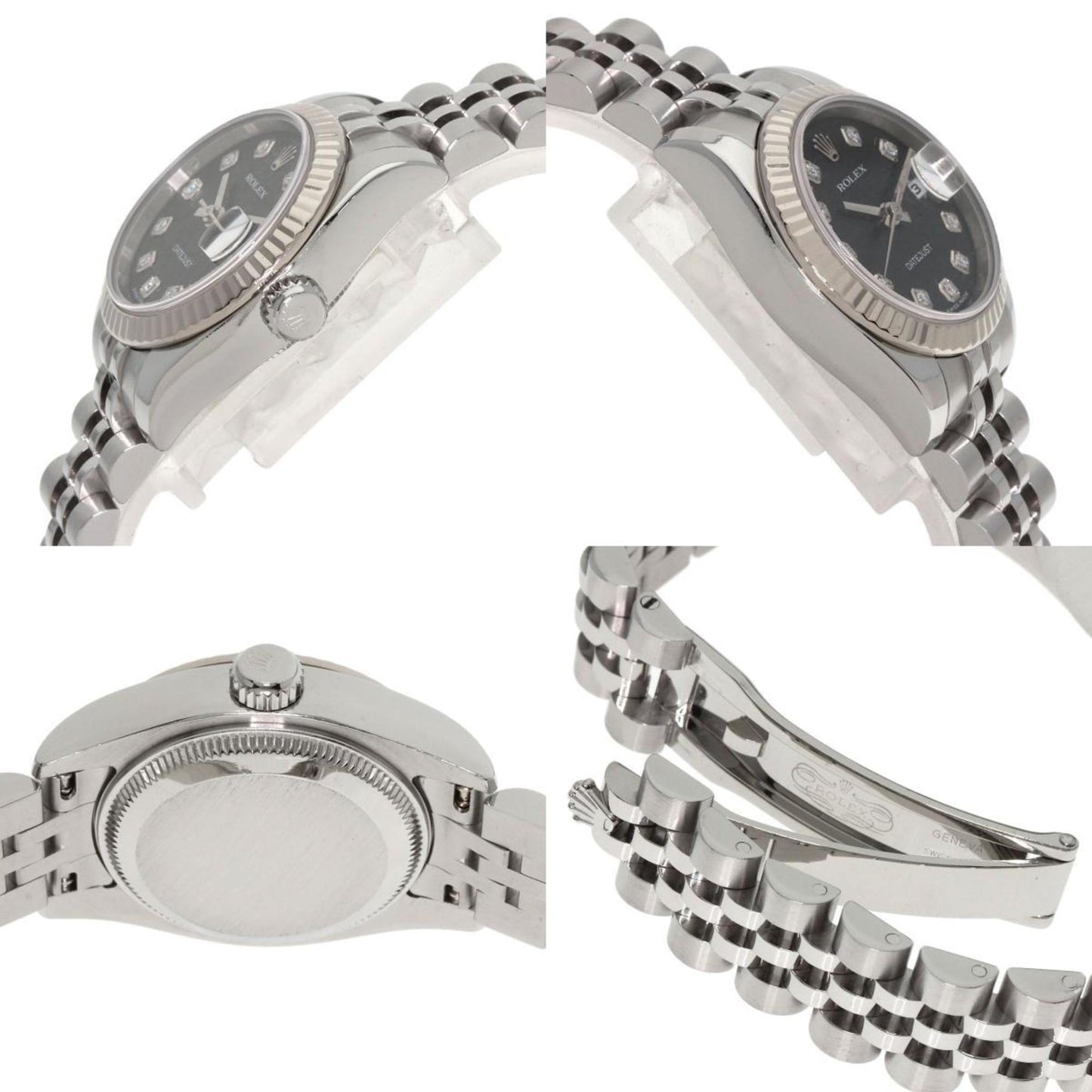 Rolex 179174G Datejust 10P Diamond Watch Stainless Steel SS K18WG Ladies ROLEX