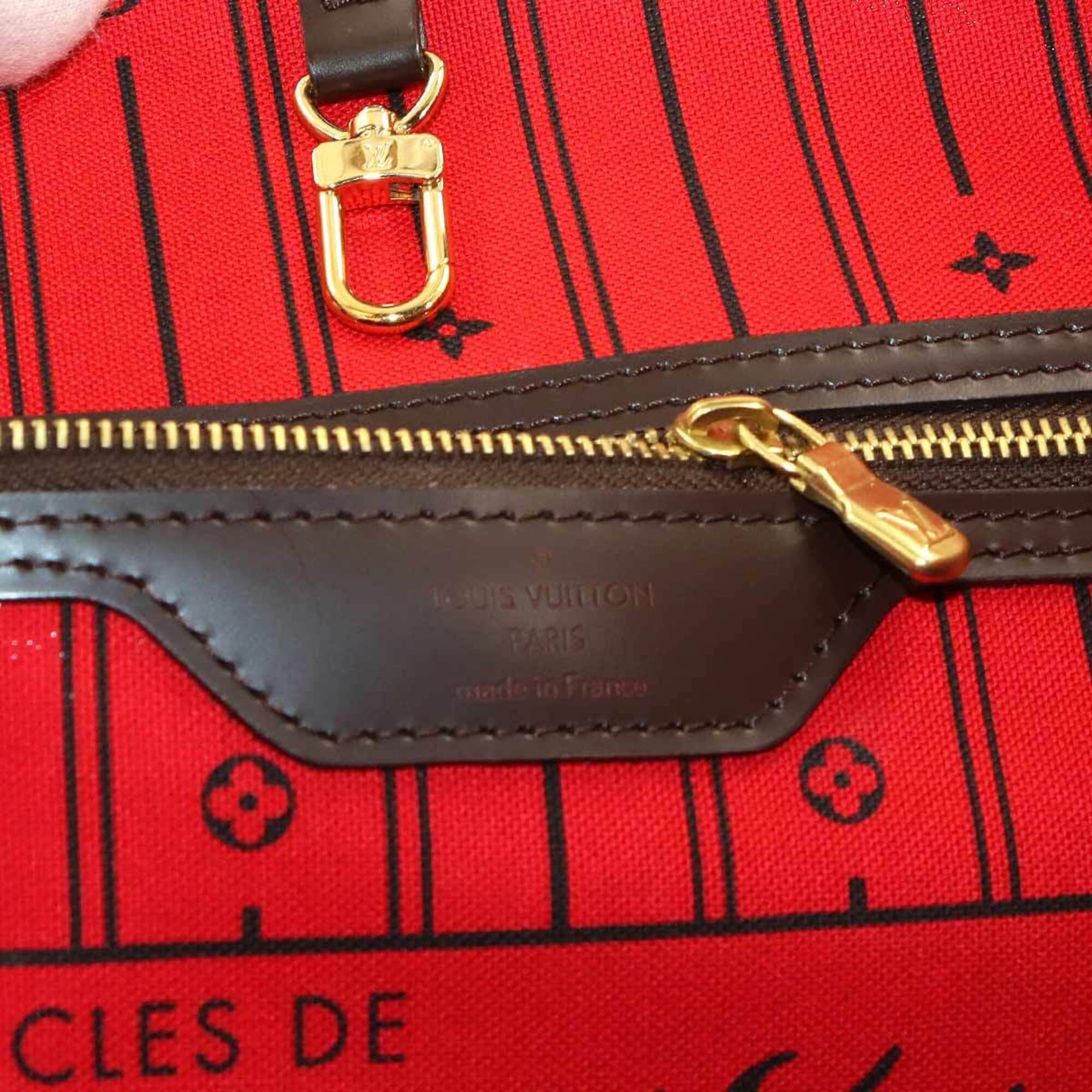 Louis Vuitton Damier Neverfull GM Tote Handbag, Ebene Cerise, N51106, Gold Hardware — Like New