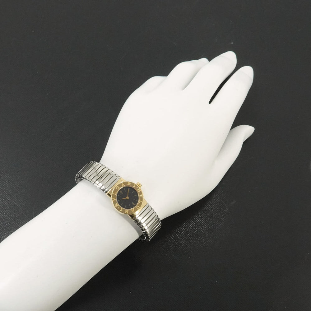Bulgari Tubogas Combination BB192T Women's Watch Black 18KYG Yellow Gold Quartz — Very Good