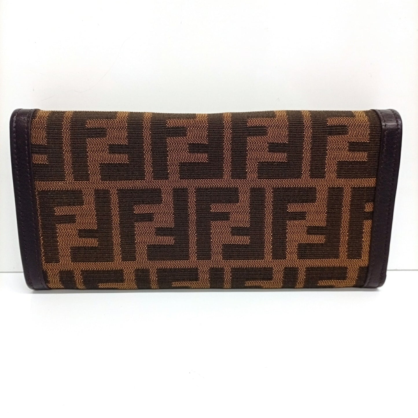 FENDI Zucca pattern long wallet, tri-fold L-shaped Fendi wallet