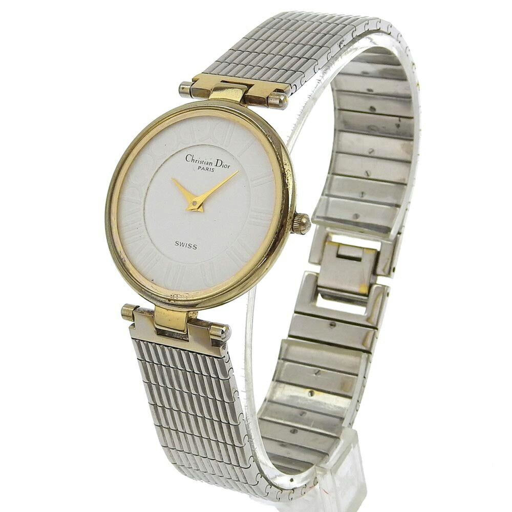 Christian Dior Watch 4715032 Stainless Steel x Gold Plated Quartz Analog Display White Dial Men's — Good