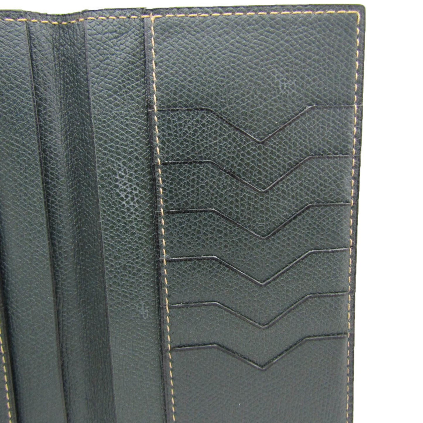 Valextra Vertical 12 Card V8L21 Men,Women Leather Long Bill Wallet (bi-fold) Dark Green