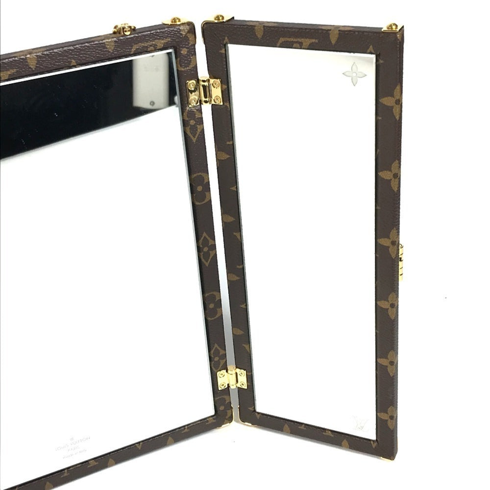 LOUIS VUITTON GI0554 Monogram Home Mirror Trunk Interior Tri-fold Canvas Men's Women's Brown — Like New