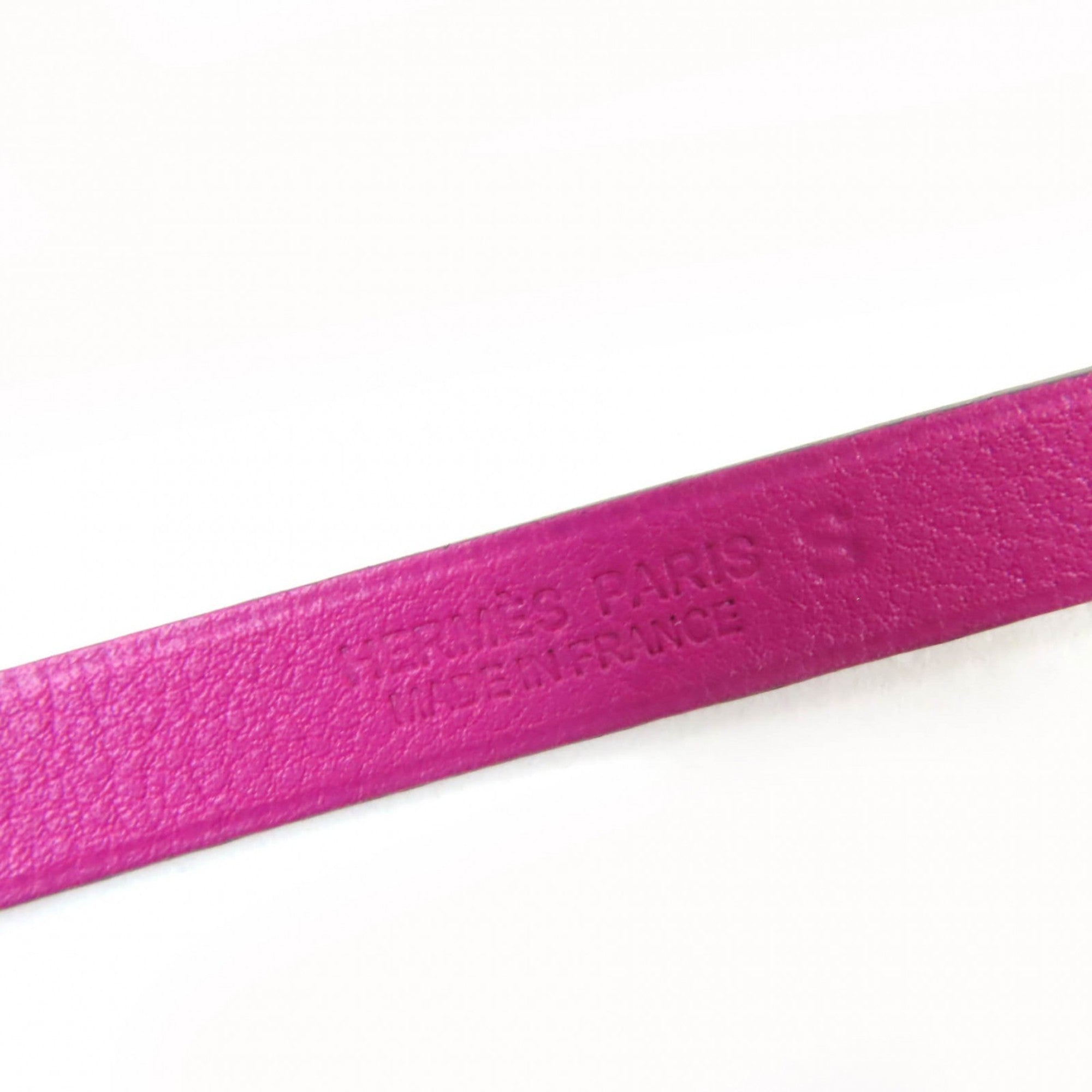 HERMES Medor Infinie Double Tour Bracelet, Leather with Silver Hardware, Purple, T3, A Stamp, Made in France, Women's — Like New