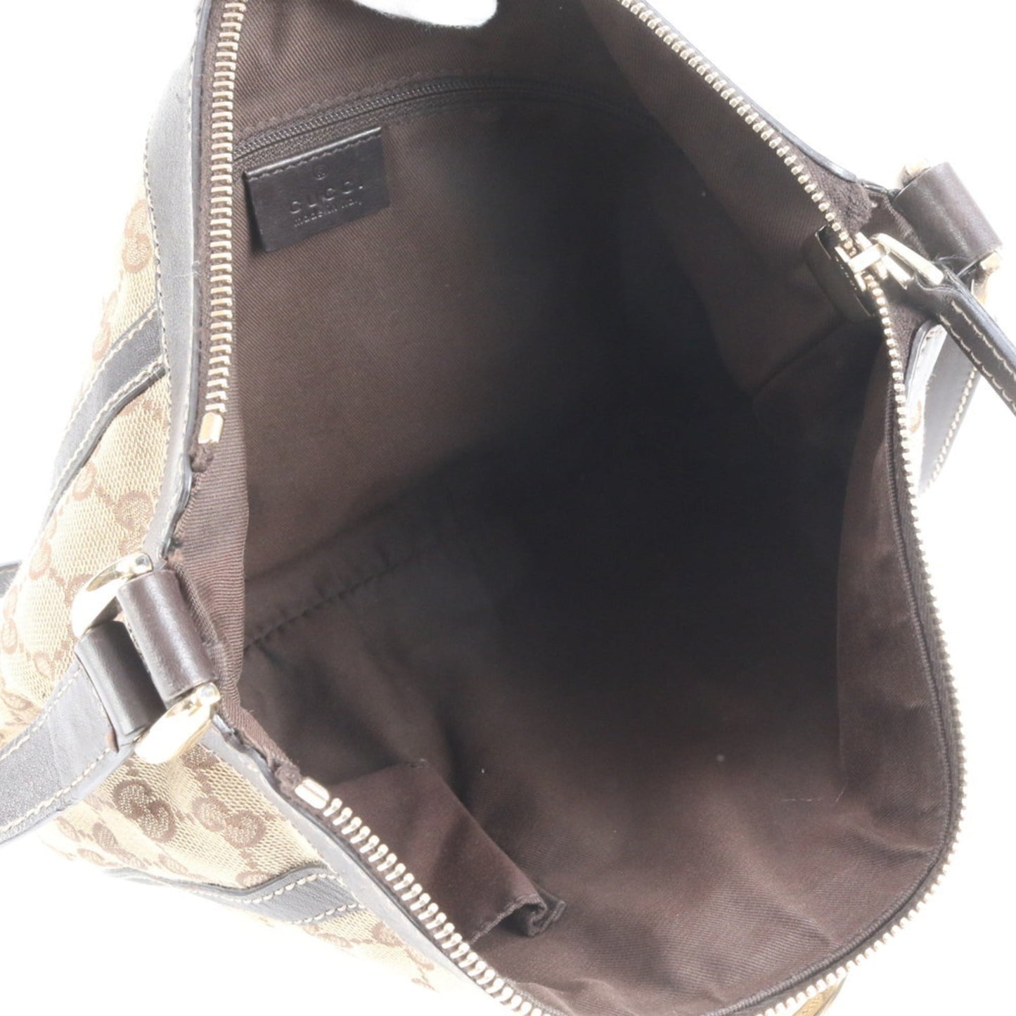 Gucci GG Canvas Abby 203257 Leather Shoulder Bag, Handbag, Brown, Women's