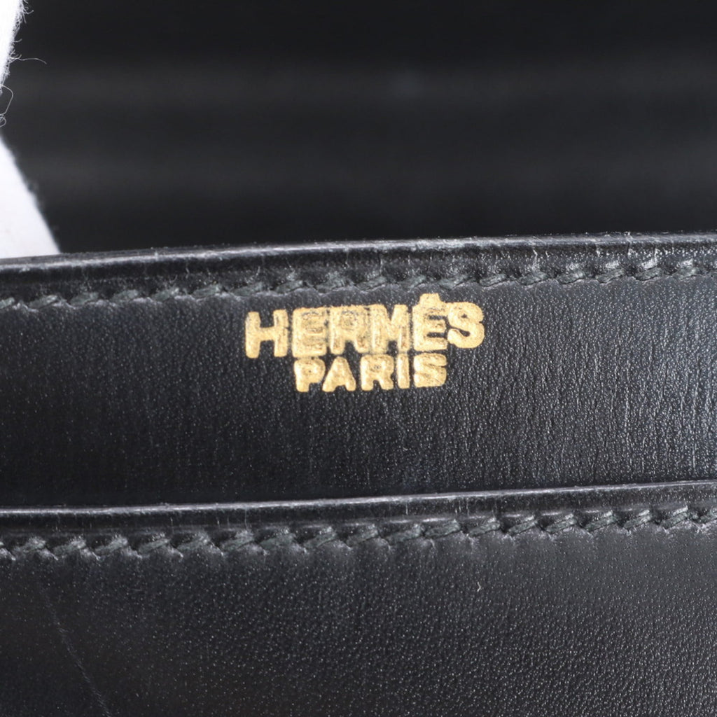 Hermes Hermès 〇P engraved box calf ring de leather shoulder bag handbag for women