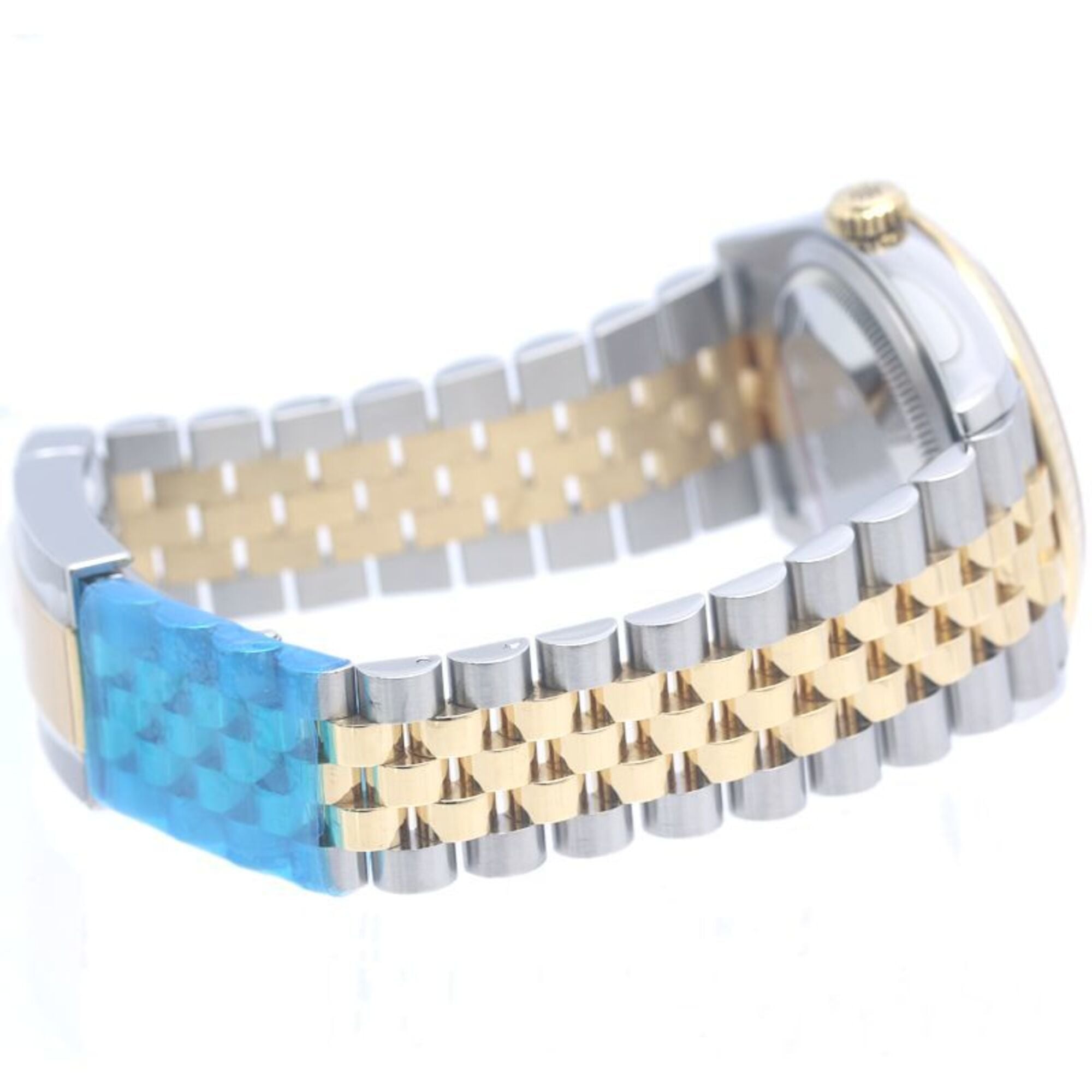 ROLEX Datejust 36 10P Diamond Silver Engraved Computer 126233G Men's Watch 18K Yellow Gold x Stainless Steel 40370 — Very Good