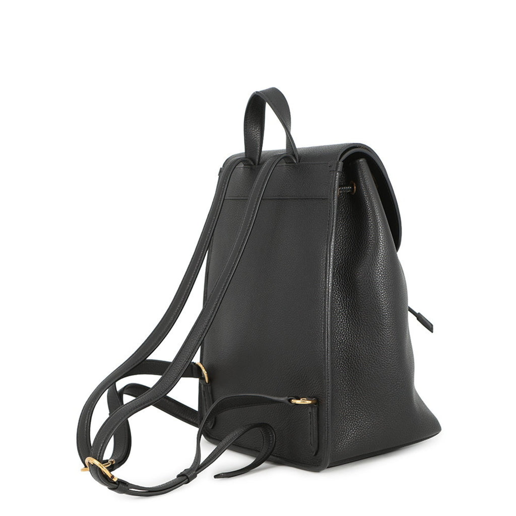 Salvatore Ferragamo Gancini Leather Backpack in Black