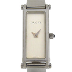 Gucci 1500L Stainless Steel Quartz Analog Watch with Silver Dial for Women — Good