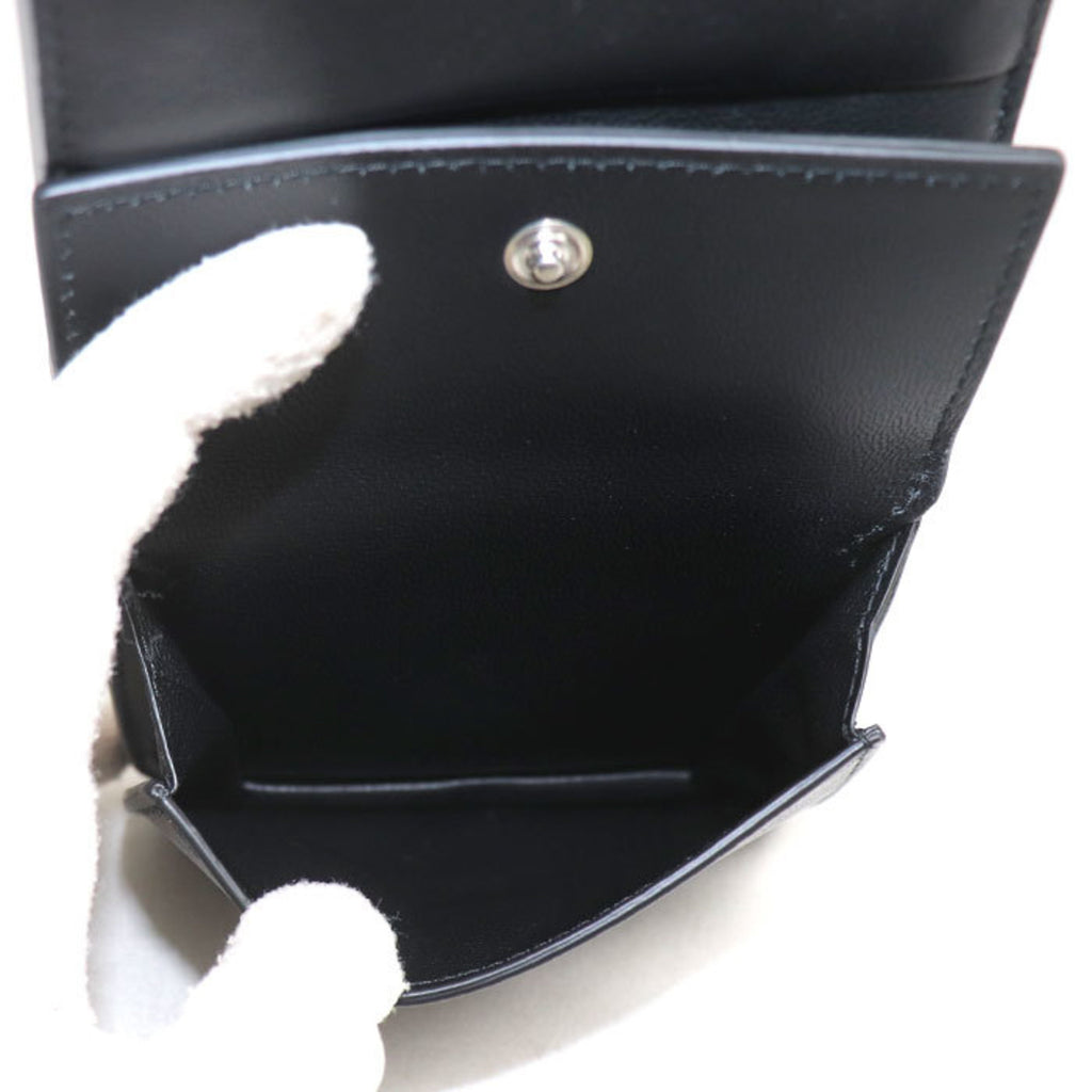 BALENCIAGA Everyday Compact Wallet, Bifold Silver/Black, 594216, Unisex