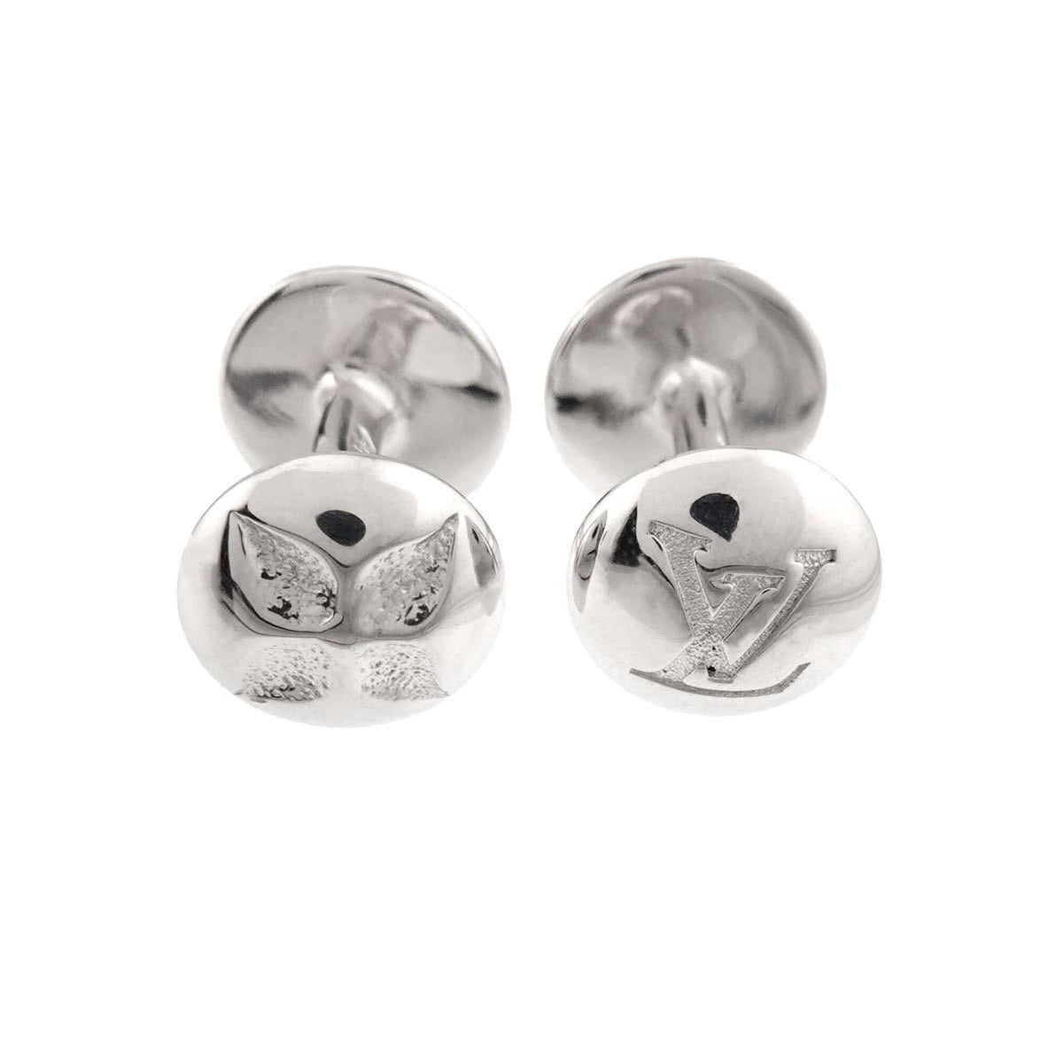 Louis Vuitton Bouton de Manchette Motif Cufflinks, SV 925 Sterling Silver (LV Cufflinks) — Like New
