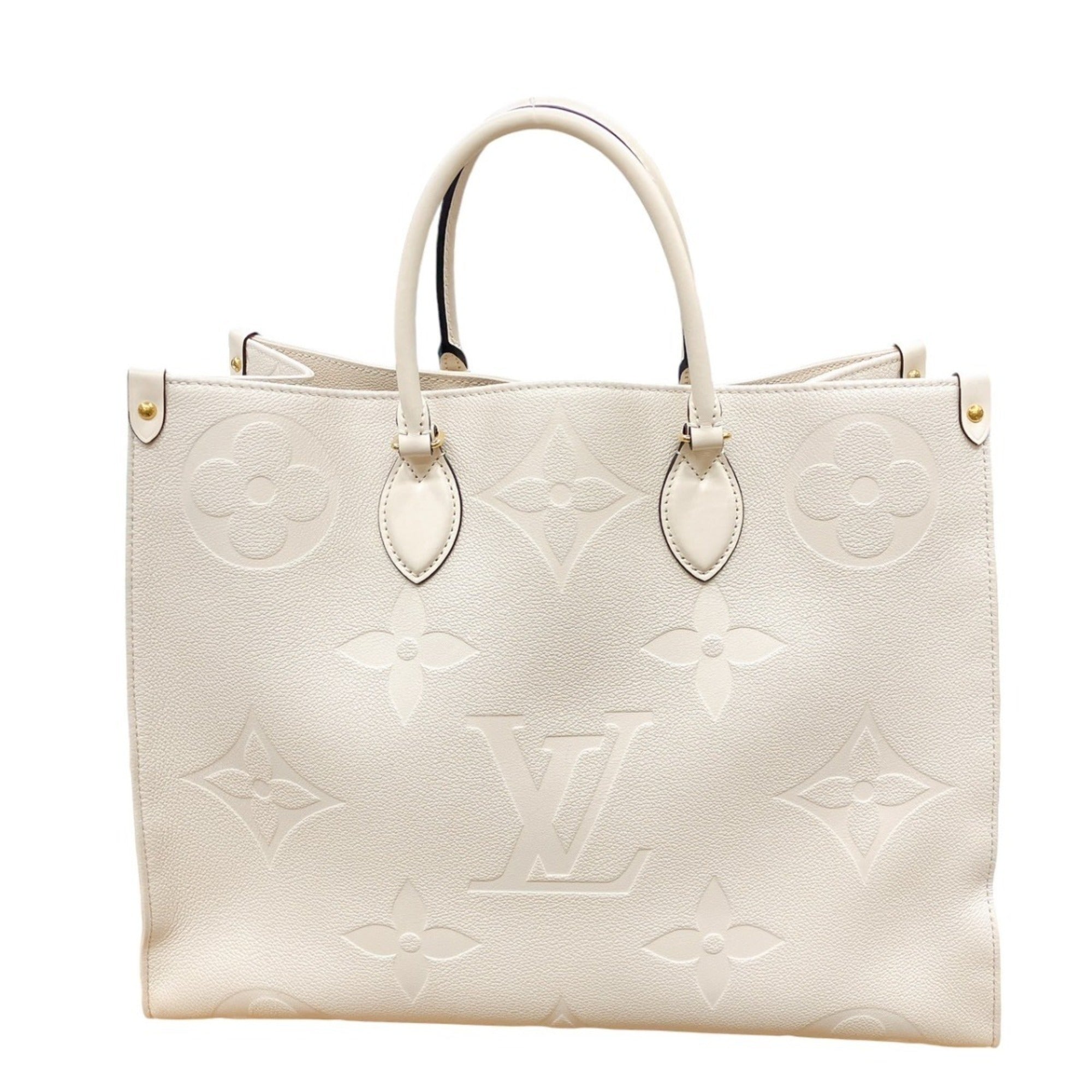Louis Vuitton LOUIS VUITTON Tote Bag On the Go GM Monogram Shoulder Empreinte M45081 Beige LV — Like New