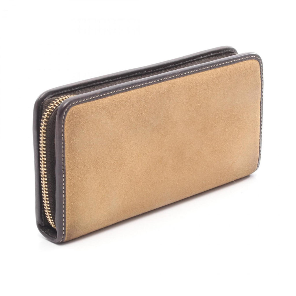 LOEWE Anagram Round Long Wallet, Leather, Women's, Brown