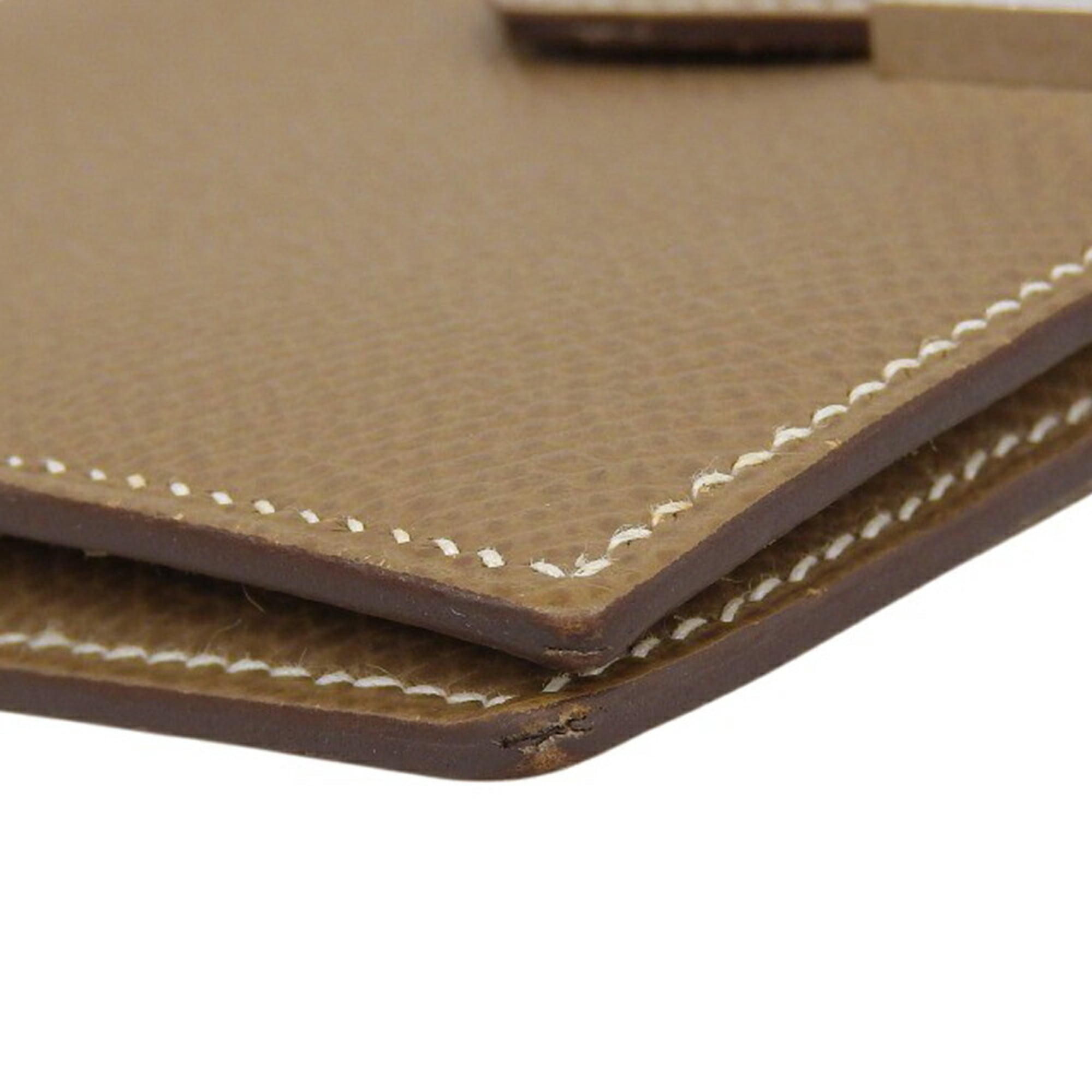 Hermes Hermès Bearn Compact Y Stamp Bifold Wallet in Epson Etoupe