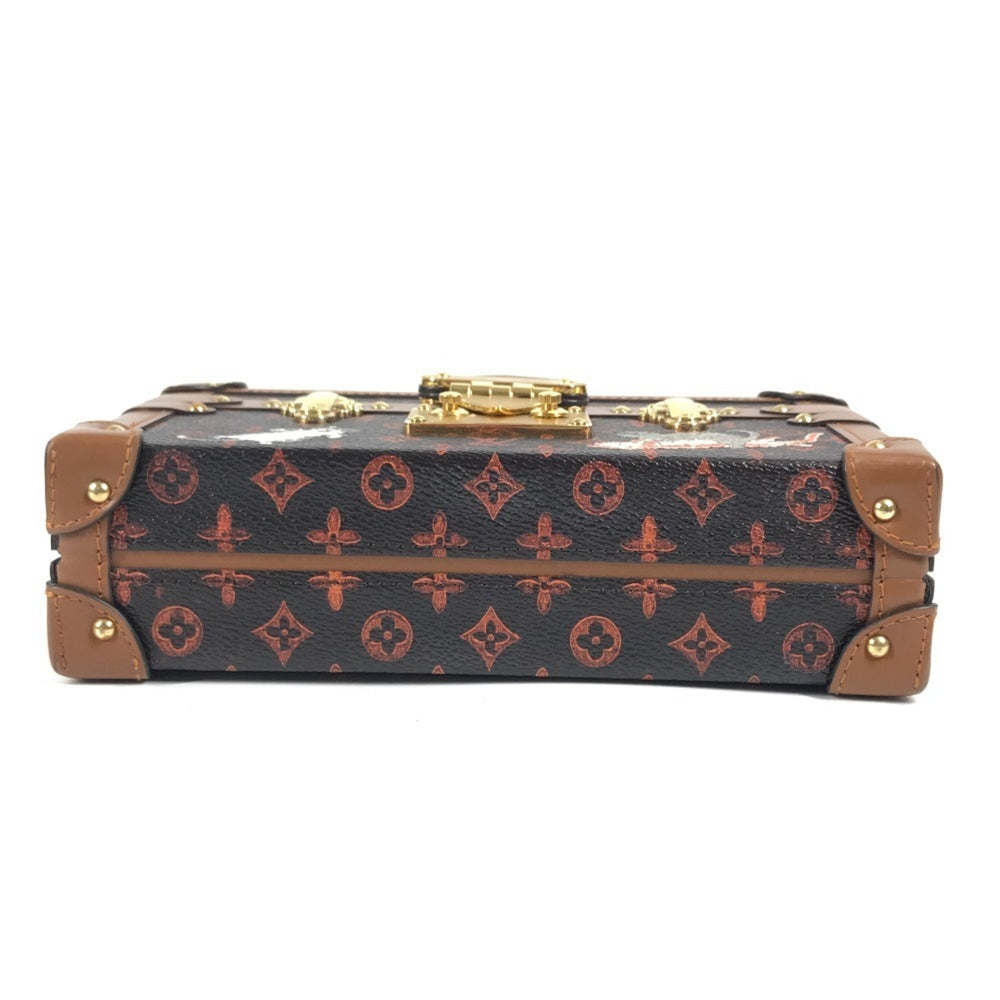 LOUIS VUITTON M44407 Monogram Catgram Petite Malle NM Clutch Bag, 2-Way Shoulder Canvas, Men's/Women's, Brown — Like New