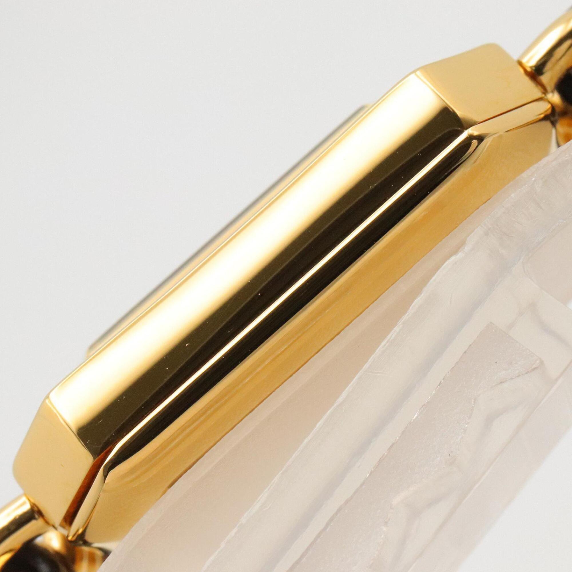 Chanel CHANEL Première S Watch, Gold Plated (GP), Leather Strap, Women's, Black, H0001 — Very Good