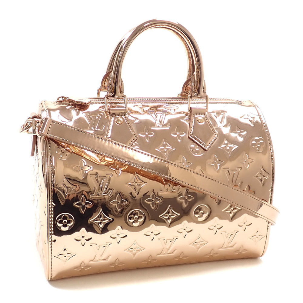 Louis Vuitton Monogram Miroir Speedy Bandoulière 25 Handbag, Women's, M26497, Copper Mini Boston Bag — Like New