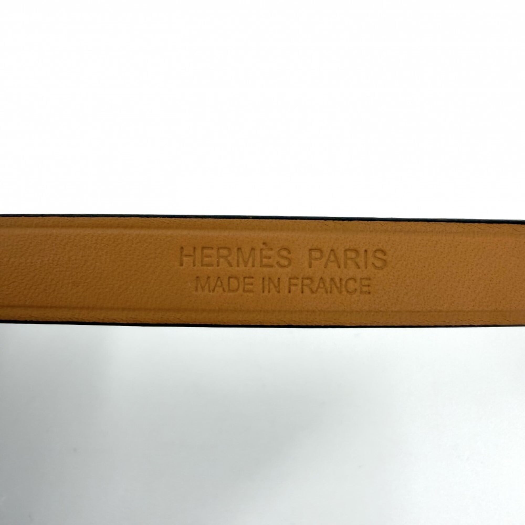 Hermes Double Tour Kelly Bracelet for Women, Leather, K Stamp, Black/Brown, Silver Hardware, 2025 Model — Like New