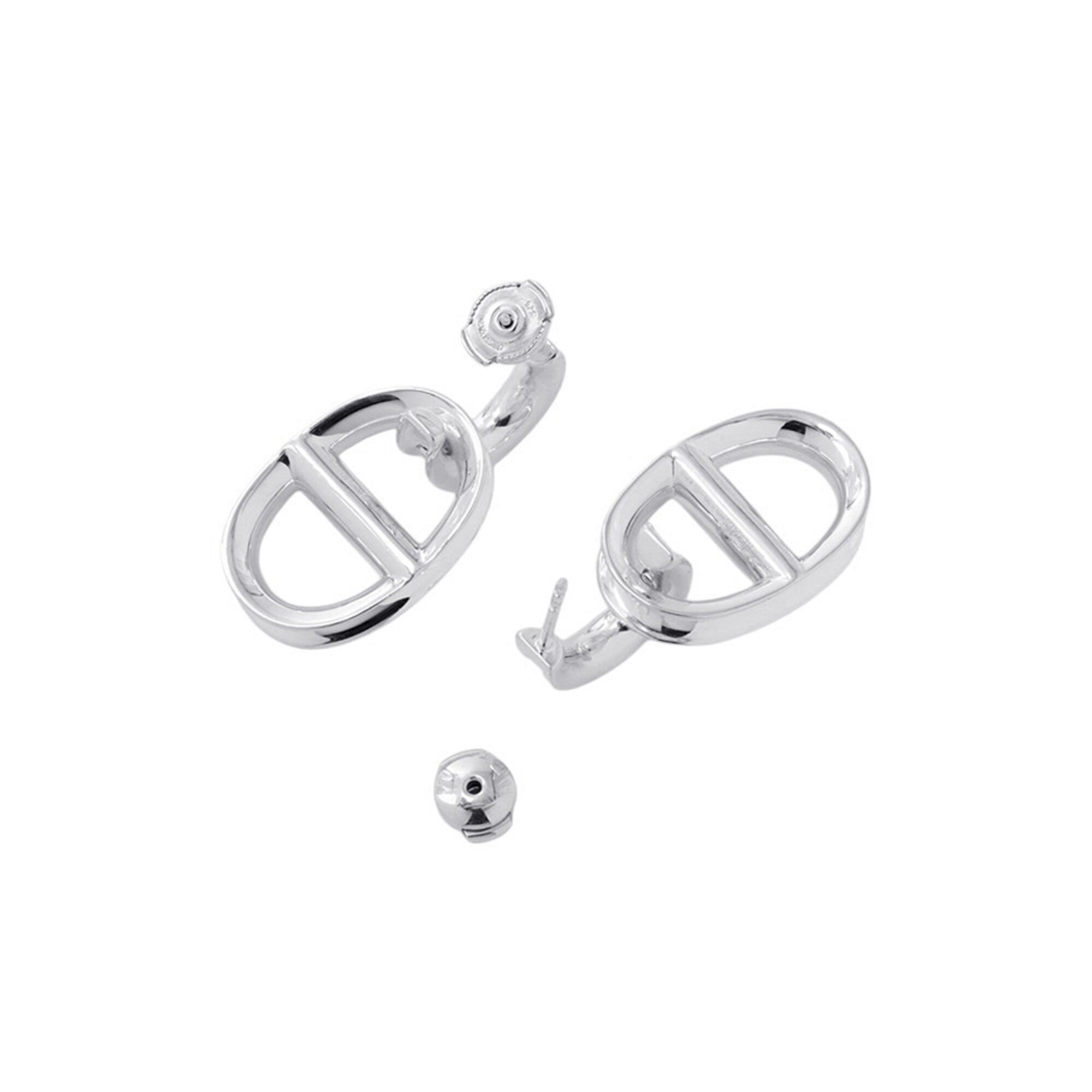Hermes Earrings Chaine d'Ancre Reponse SV925 Silver HERMES — Like New