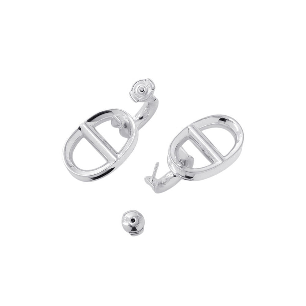 Hermes Earrings Chaine d'Ancre Reponse SV925 Silver HERMES — Like New