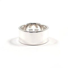 GUCCI Interlocking G Ring, Sterling Silver 925, Size 18, Men's — Like New
