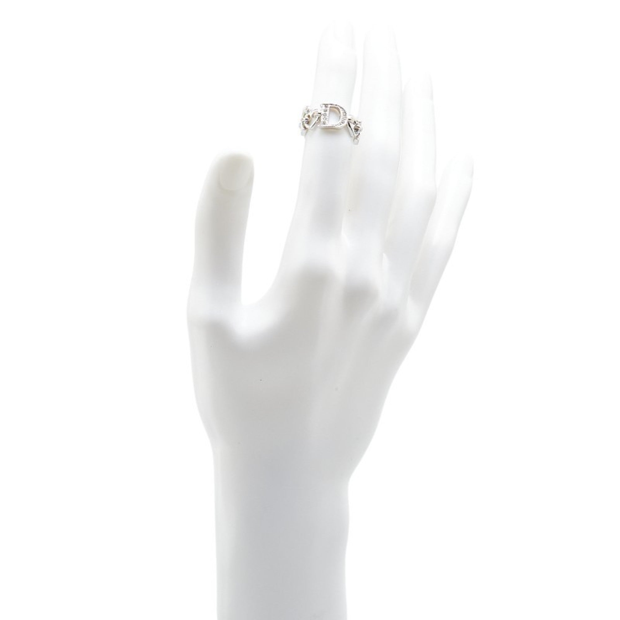 Christian Dior Dior Heart Ring, Metal, Rhinestone, Women's,