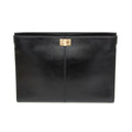 Fendi 8M0413 Women's Leather Clutch Bag Black