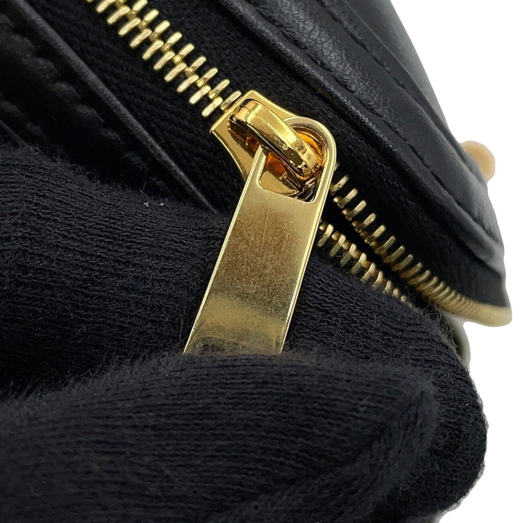 Celine Cuir Triomphe Chain Shoulder Bag, Black, 10E383DR8