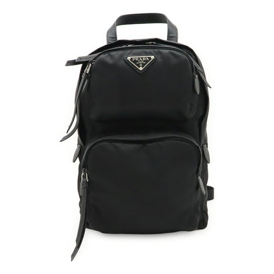 PRADA Triangle Bag, Body Bag/Shoulder Nylon and Leather, Black, Purchased at an Overseas Boutique, 1BZ026