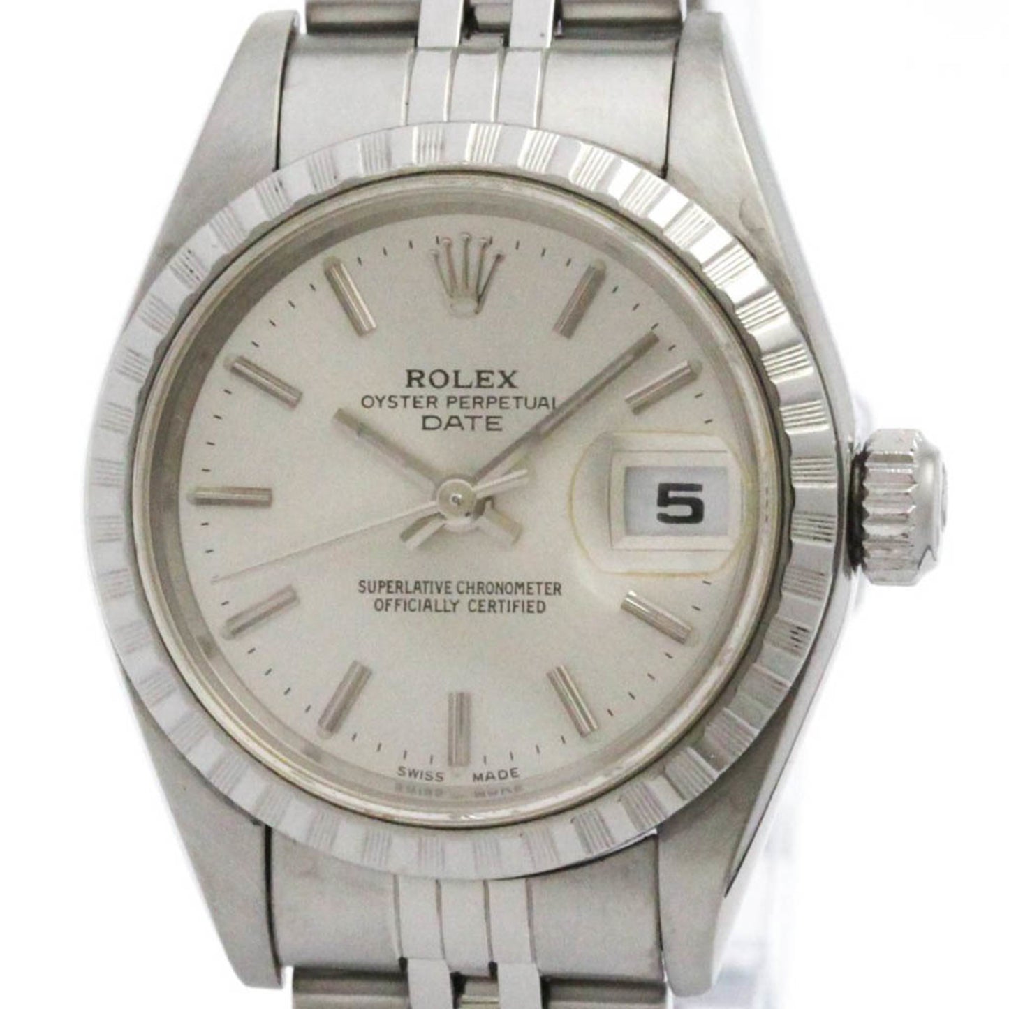 ROLEX Oyster Perpetual Date Steel Automatic Ladies Watch Polished