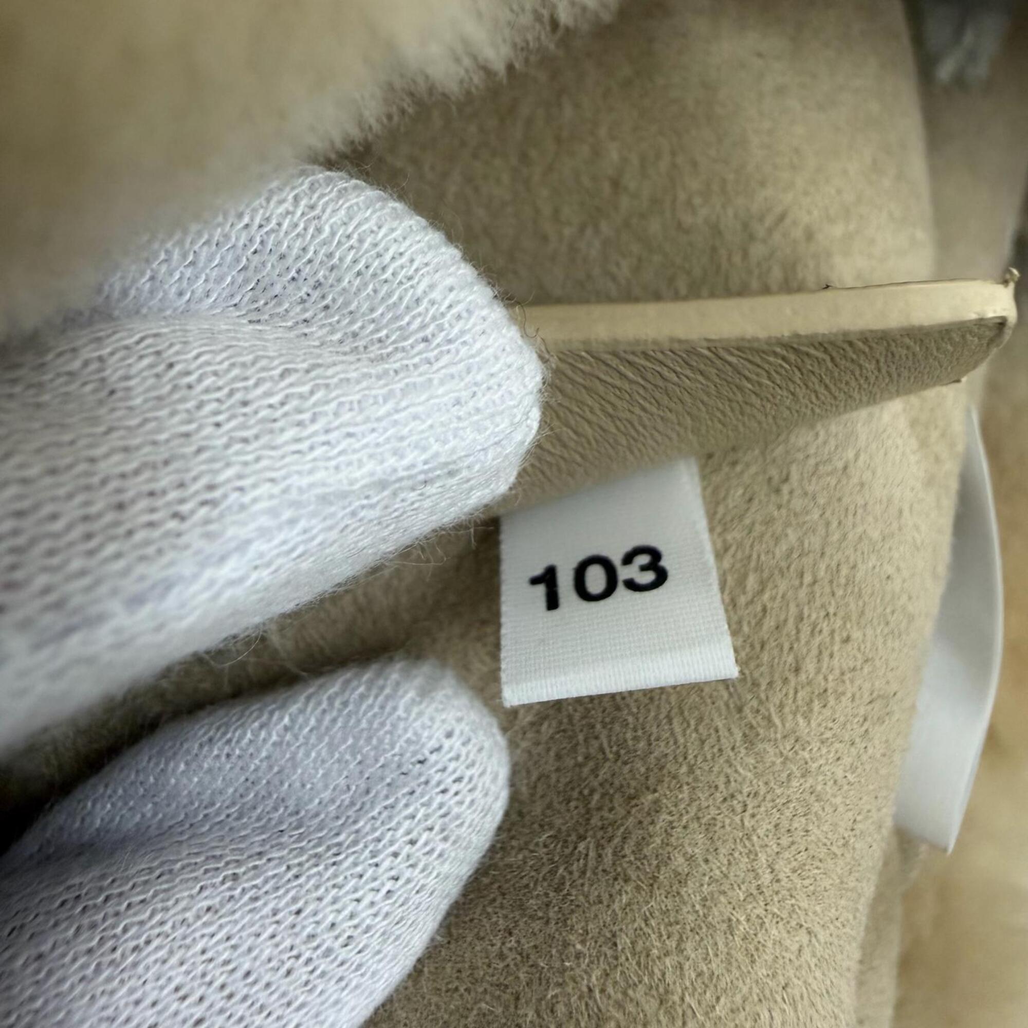 PRADA 1BG447 Terry Shearling Tote Sheepskin Triangle Logo Pouch Included 2-Way Shoulder Bag Beige Made in Italy Women's — Like New