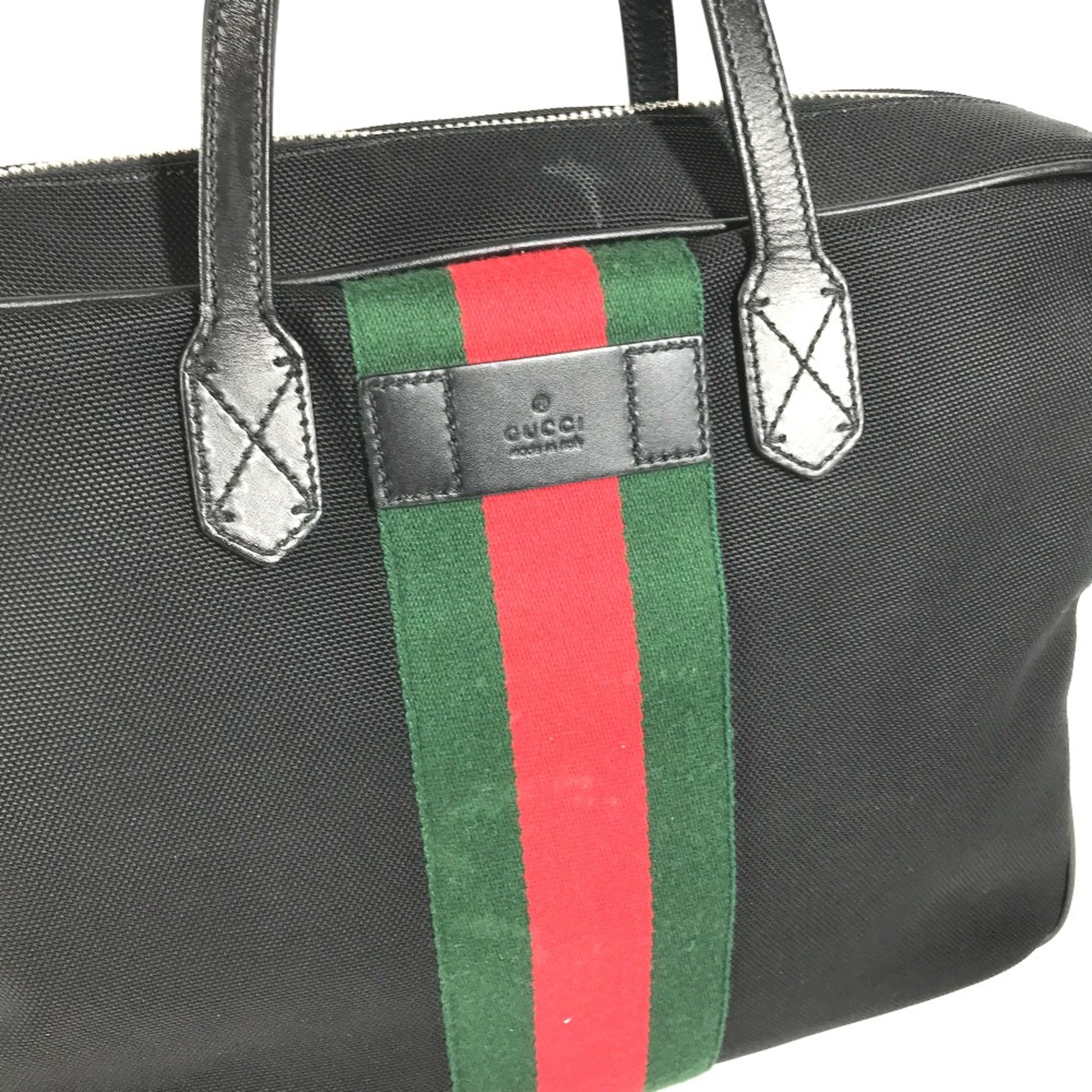 Gucci 630922 Sherry line Bag Hand Bag Shoulder Bag Tote Bag Black — Like New