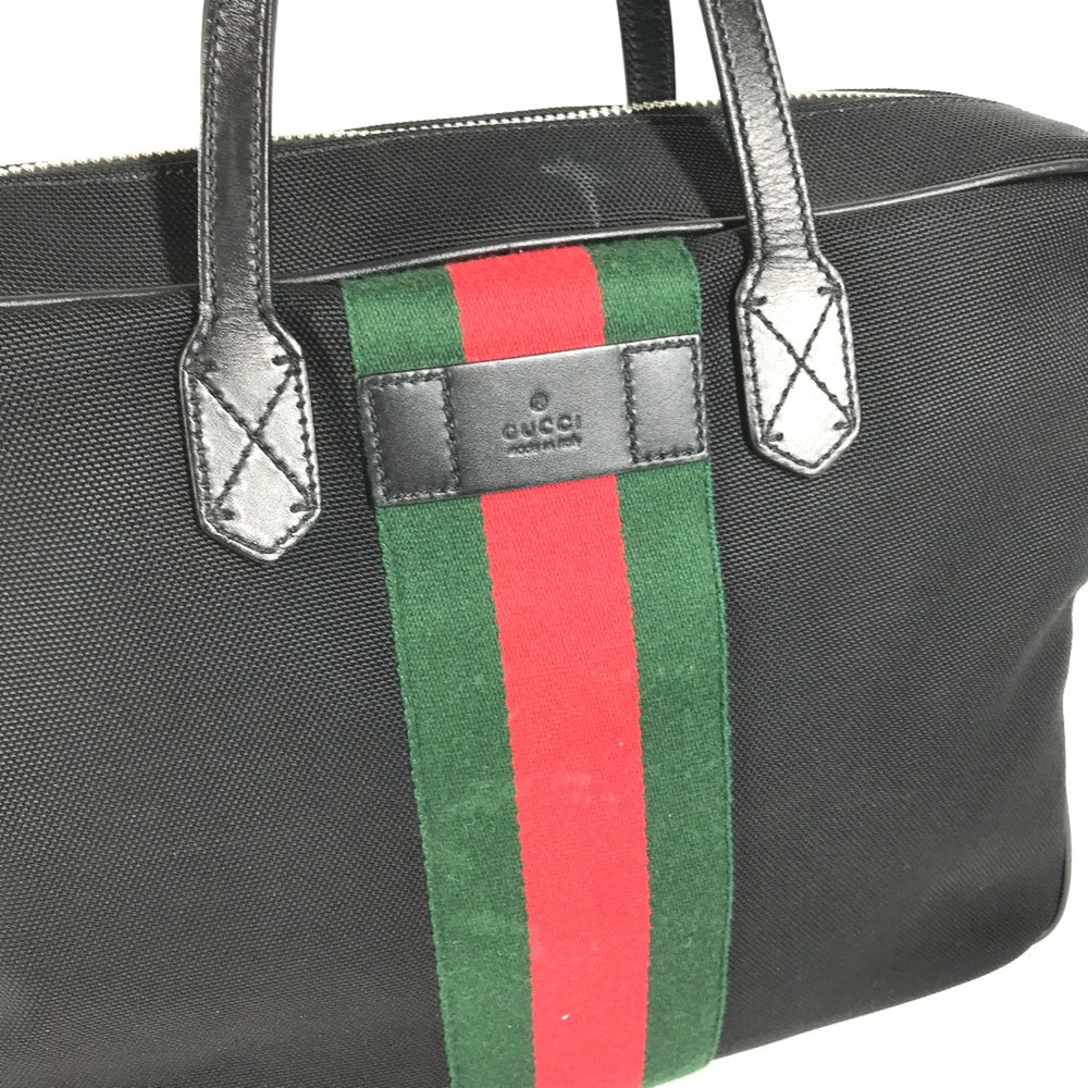 Gucci 630922 Sherry line Bag Hand Bag Shoulder Bag Tote Bag Black — Like New