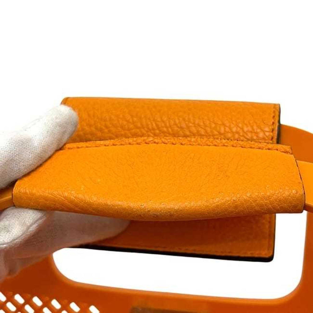 Fendi Bucket Bag ec-24659 Orange Peekaboo Forty 8 7VA593 Laundry Rubber Leather AMT8 238 3449 FENDI Large Turnlock Women's and Men's Line