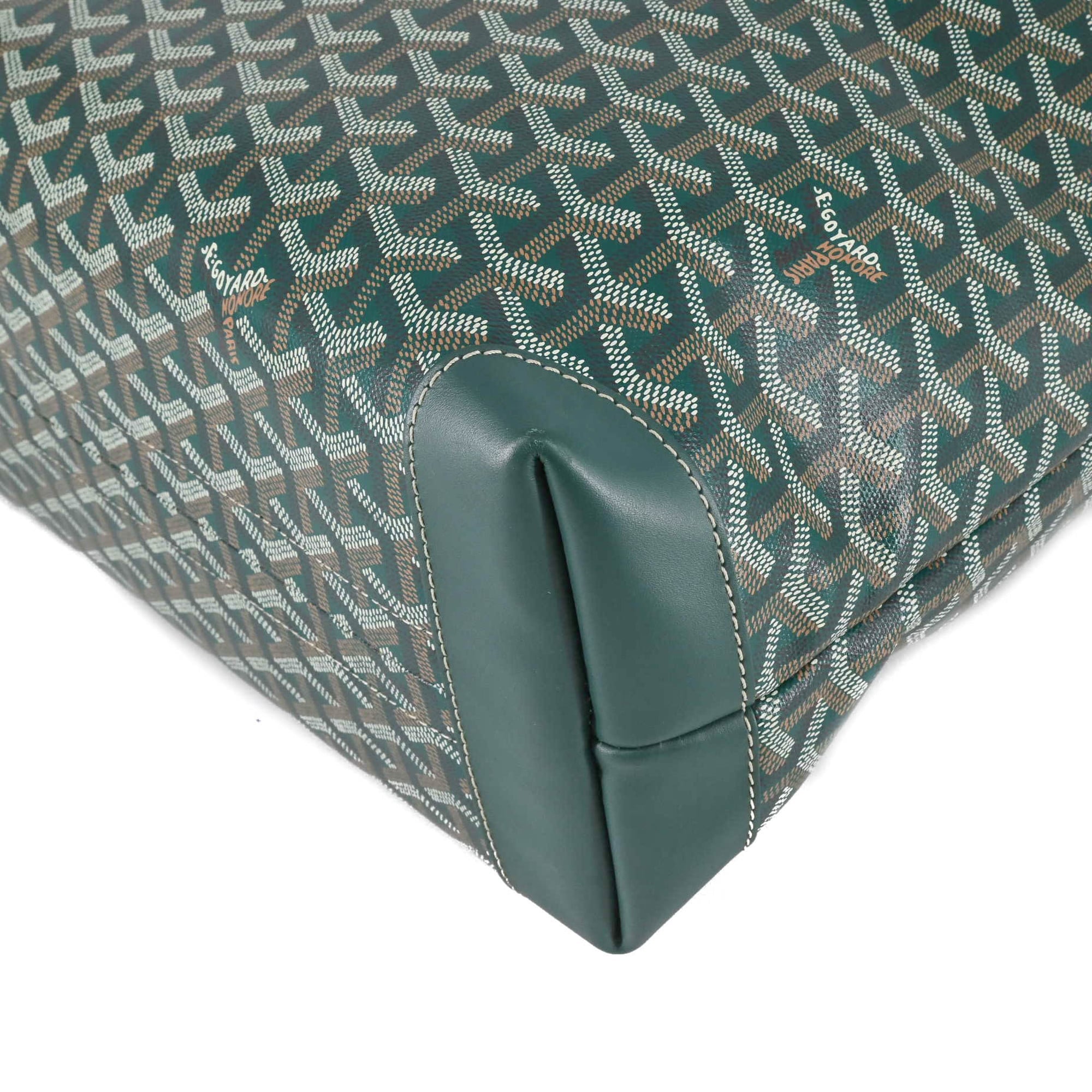 GOYARD Belle Chasse Beyod PM Tote Bag for Men and Women, Green Coated Canvas Leather