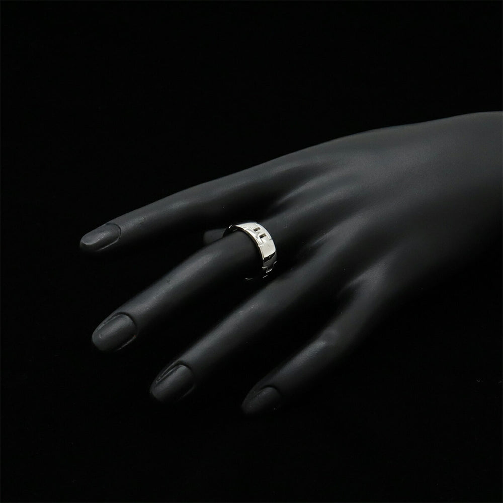 HERMES Hercules Ring, 18KWG (750WG) White Gold, Size #51 (approx. Japanese size 1) — Like New